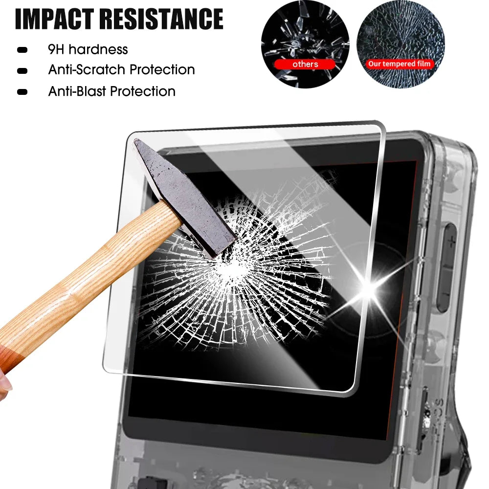 Tempered Glass Screen Protector and EVA Portable Storage Case for R36S/R35S Console Accessories Set