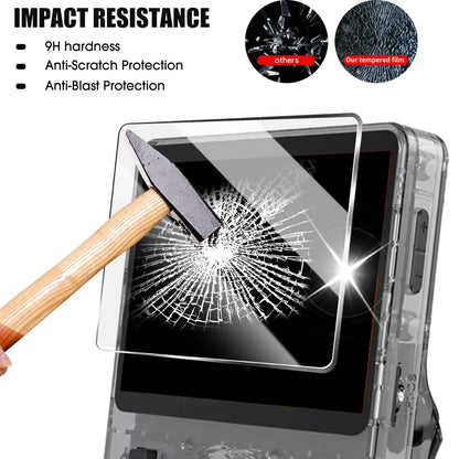 Tempered Glass Screen Protector and EVA Portable Storage Case for R36S/R35S Console Accessories Set