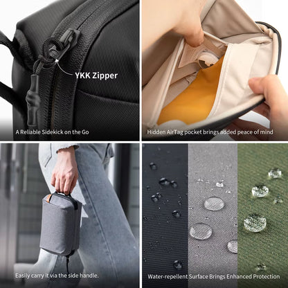 Waterproof Tech Accessories Pouch - Compact Electronics Organizer for Cables and Phone Batteries