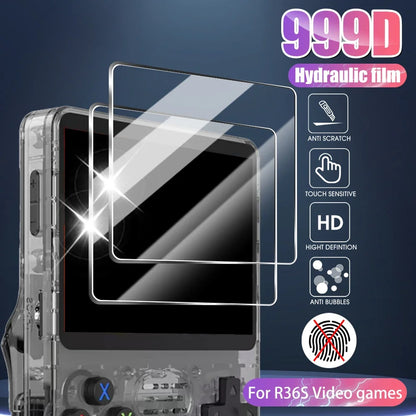 Tempered Glass Screen Protector and EVA Portable Storage Case for R36S/R35S Console Accessories Set
