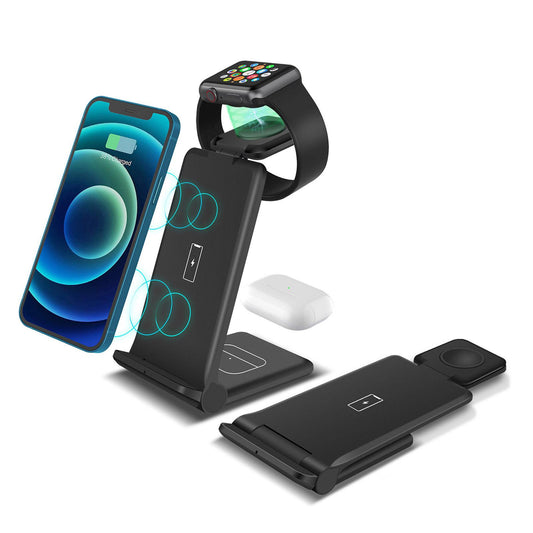 3-in-1 Wireless Charging Station with Fast Charging Capability
