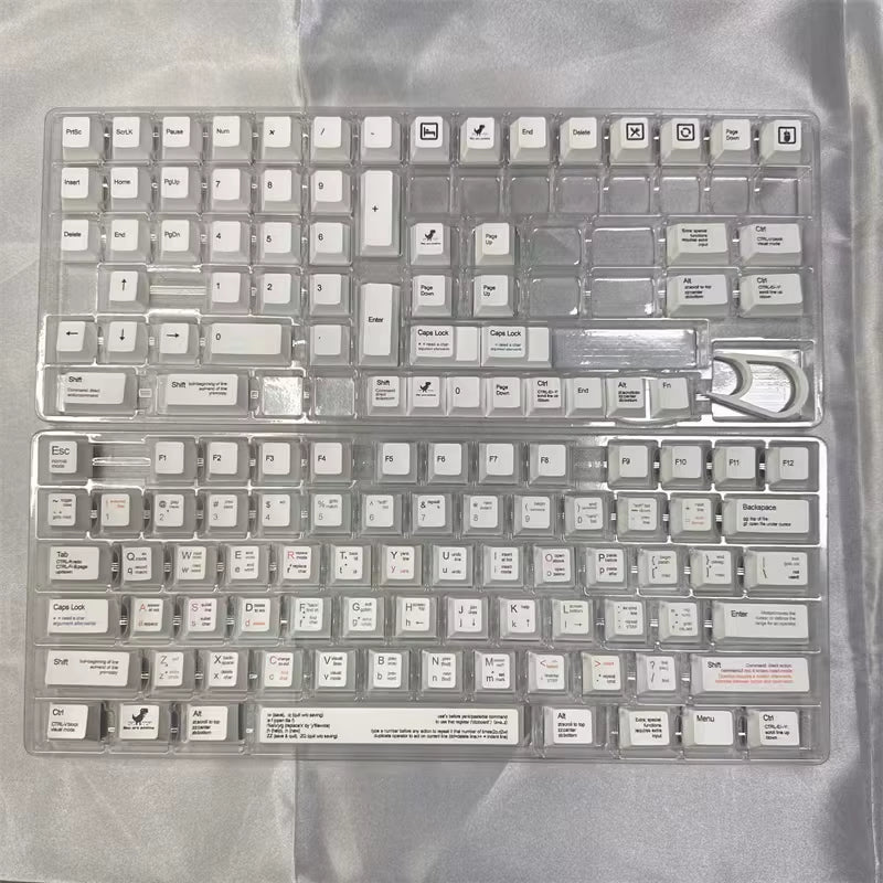 Custom PBT Cherry Profile Keycap Set - 131 Sublimated Keycaps for Cherry MX Mechanical Keyboards