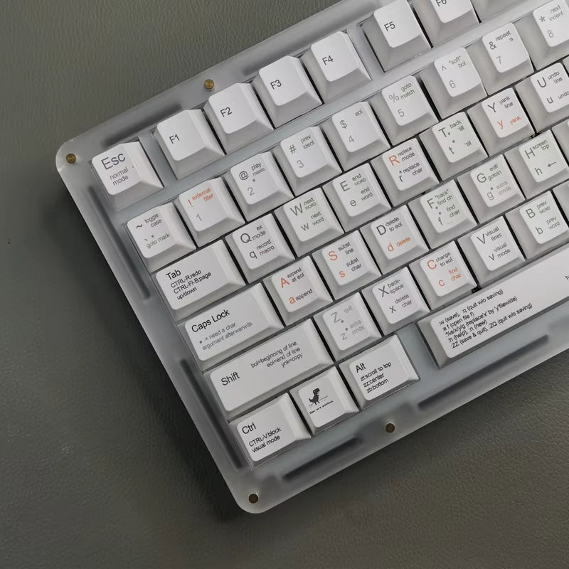 Custom PBT Cherry Profile Keycap Set - 131 Sublimated Keycaps for Cherry MX Mechanical Keyboards
