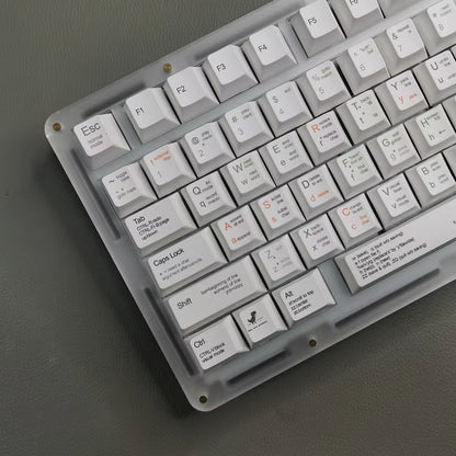 Custom PBT Cherry Profile Keycap Set - 131 Sublimated Keycaps for Cherry MX Mechanical Keyboards