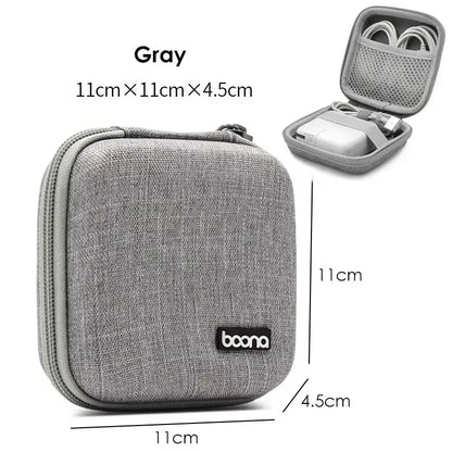 Portable Mini Hard Shell Digital Gadgets Storage Bag Artificial Leather Earphone Charger Case Data Cable U Disk Organizer