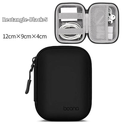 Portable Mini Hard Shell Digital Gadgets Storage Bag Artificial Leather Earphone Charger Case Data Cable U Disk Organizer