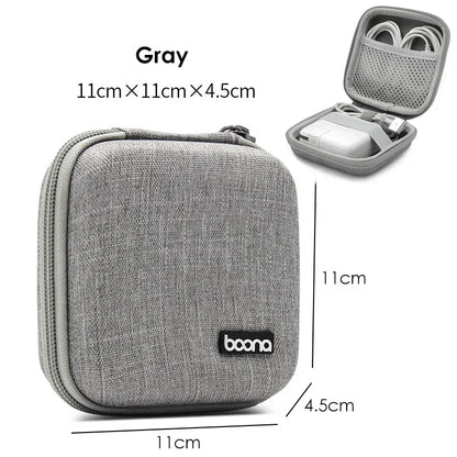 Portable Mini Hard Shell Digital Gadgets Storage Bag Artificial Leather Earphone Charger Case Data Cable U Disk Organizer