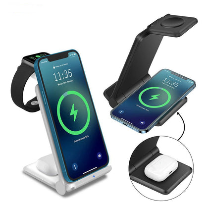 3-in-1 Wireless Charging Station with Fast Charging Capability
