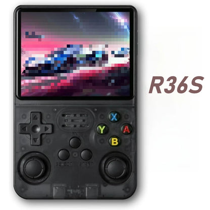 R36S Retro Games Console 3.5-Inch IPS Screen with Linux System Portable Pocket Retro Gaming Console 64GB 20000+ Classic Games