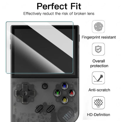 Tempered Glass Screen Protector and EVA Portable Storage Case for R36S/R35S Console Accessories Set