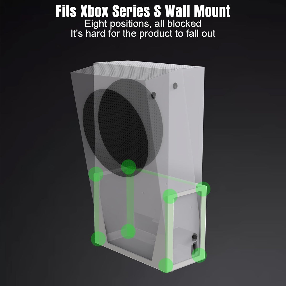 Wall Mount for Xbox Series S - All Metal Vertical Hanging on Wall near or behind TV Left/Right, Wall Mount Kit with Detachable Controller Holder