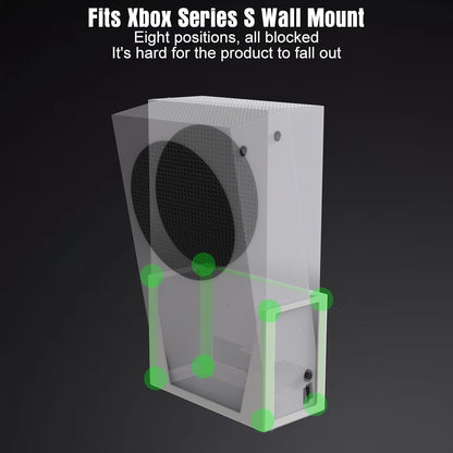 Wall Mount for Xbox Series S - All Metal Vertical Hanging on Wall near or behind TV Left/Right, Wall Mount Kit with Detachable Controller Holder