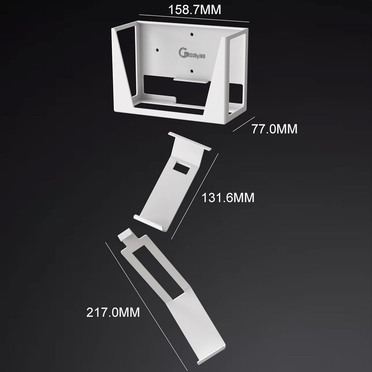 Wall Mount for Xbox Series S - All Metal Vertical Hanging on Wall near or behind TV Left/Right, Wall Mount Kit with Detachable Controller Holder