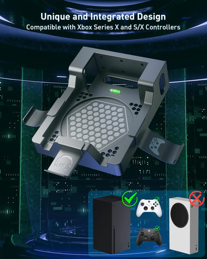 Wall Mount for Xbox Series X with 2 Controller Holders and 1 Headphone